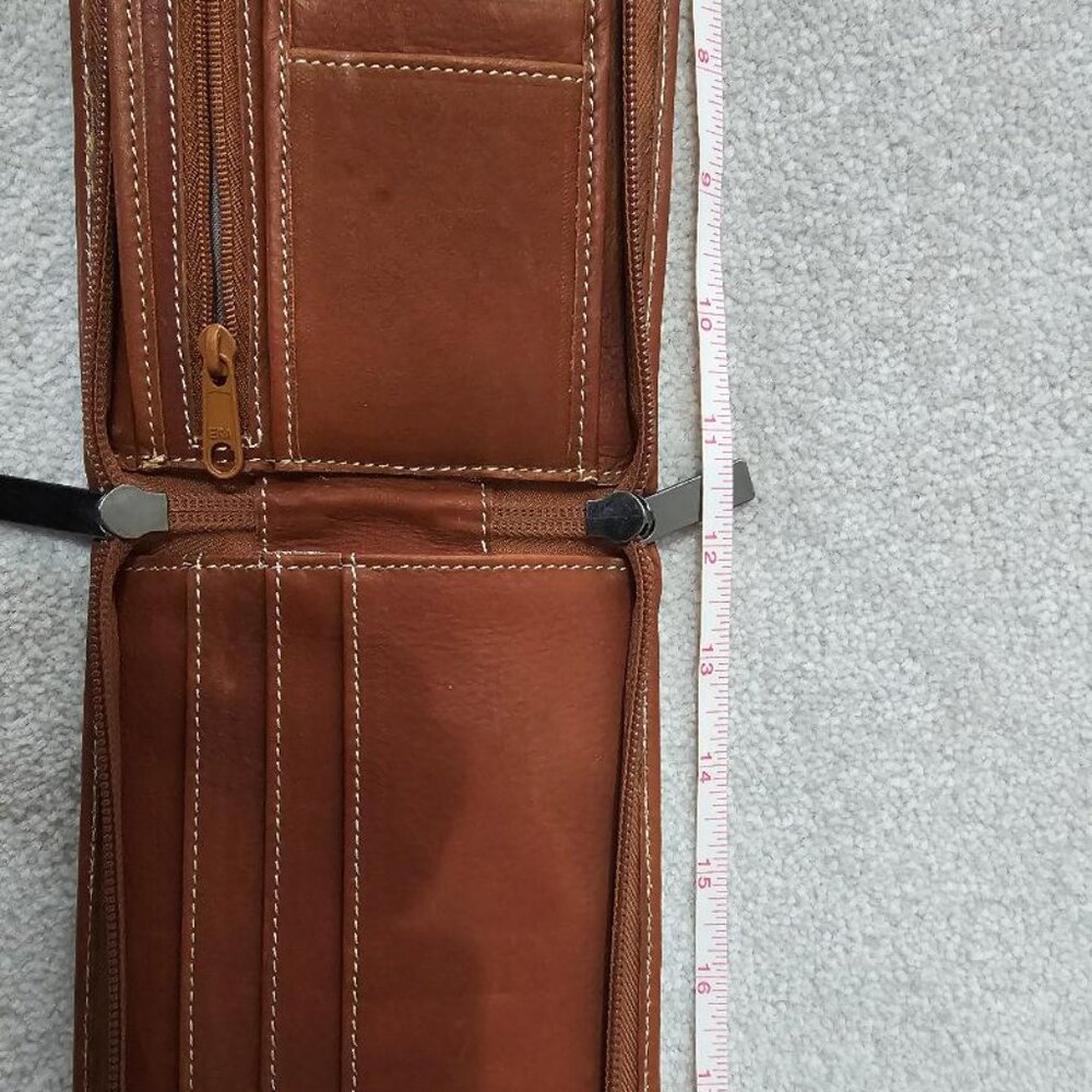 AGM Arte Gitana Mia Leather Crossbody Phone Wallet Cognac - Picture 4 of 16